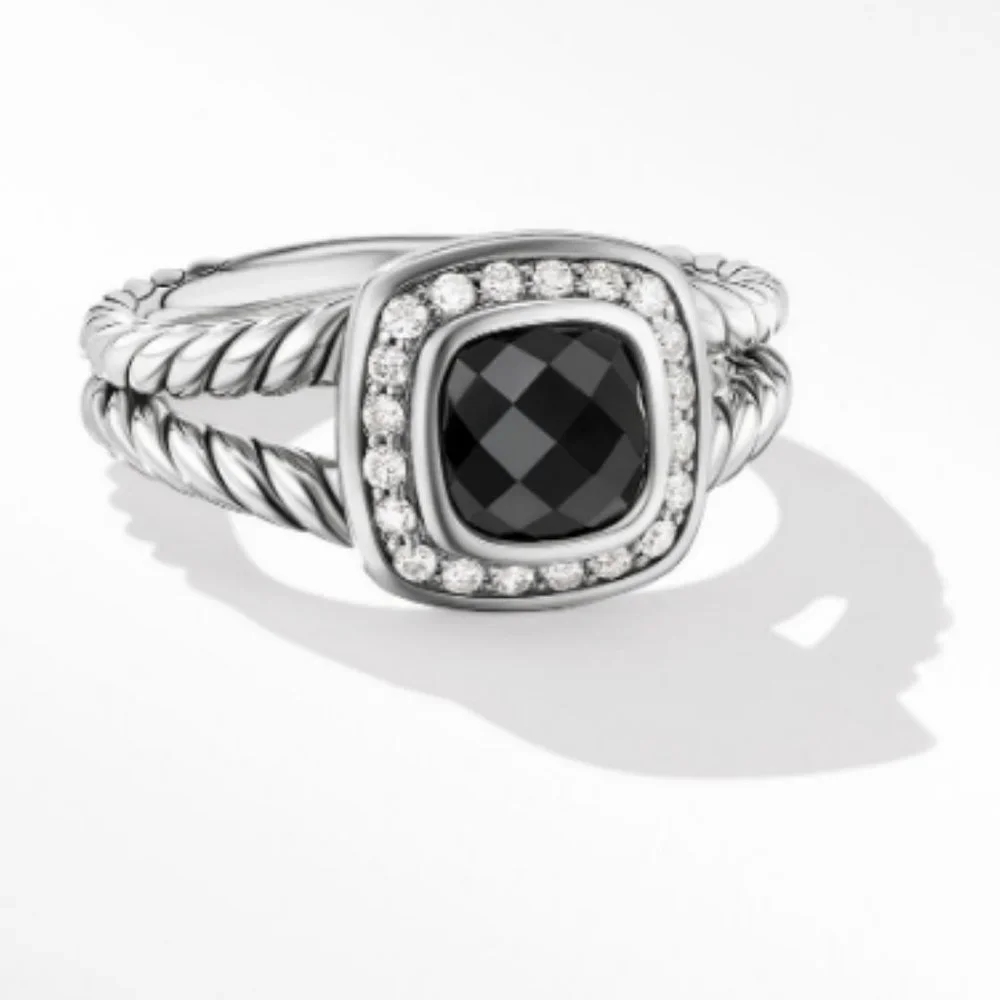 David Yurman Size 6 Petite Albion Ring in Onyx1 - Picture 3 of 3